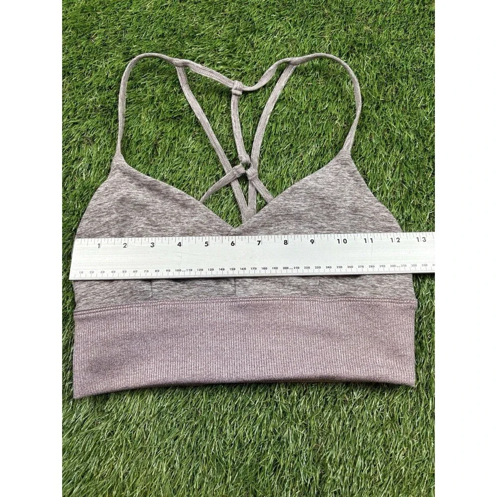 Alo Yoga ALOSOFT LAVISH SPORTS BRA TOP SIZE S STRAPPY BACK